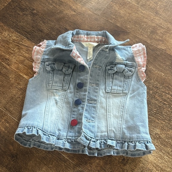 Matilda Jane Enchanted Garden Genius Denim Vest Size 4 - Picture 2 of 7